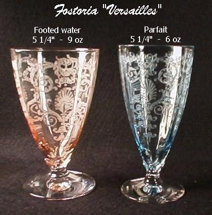 4 Vintage Etched CRYSTAL Wine Glasses, Fostoria Crystal, 1950's